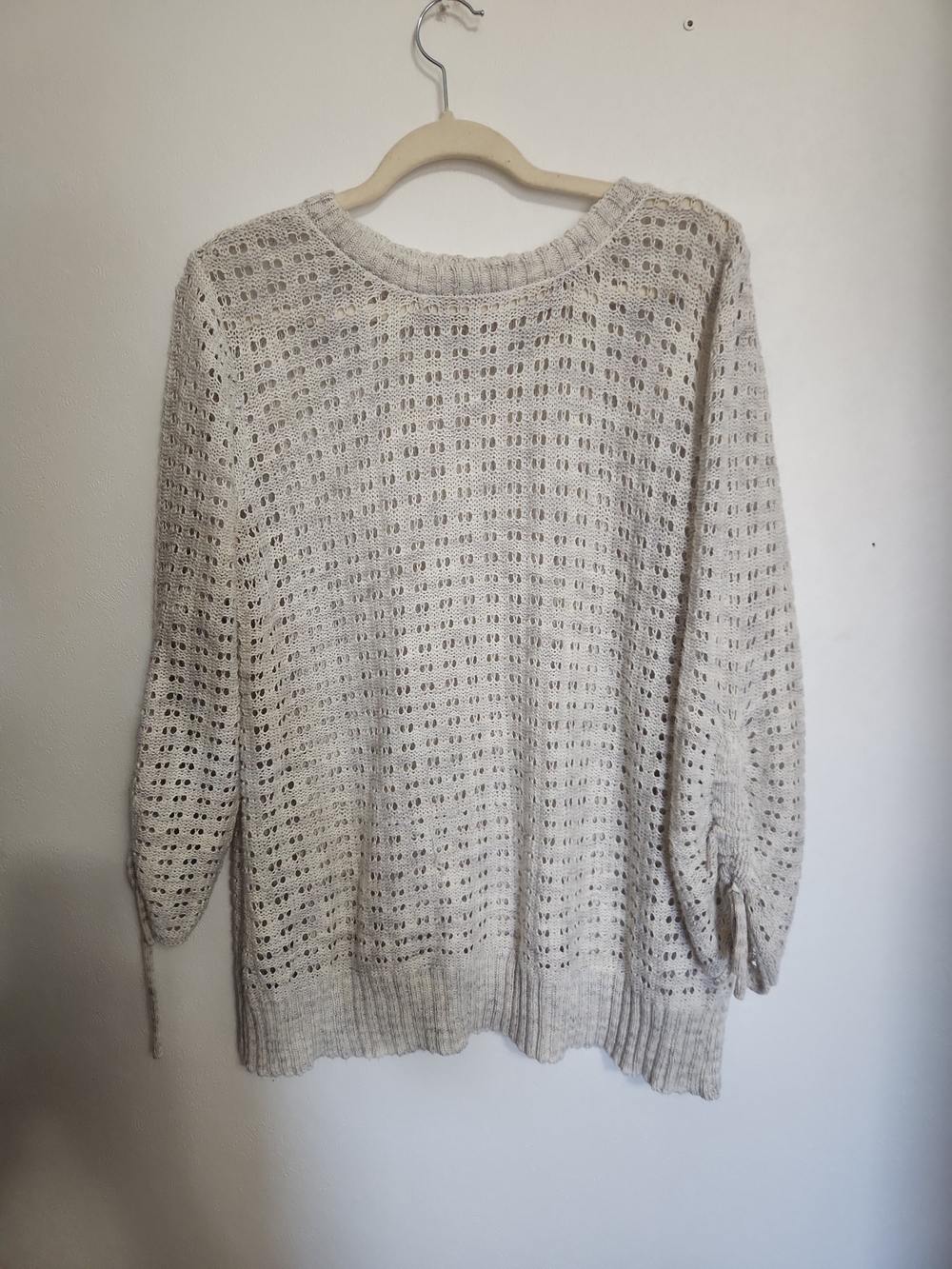 Maurices Cream Open-Knit Pullover Sweater - Picture 4 of 4